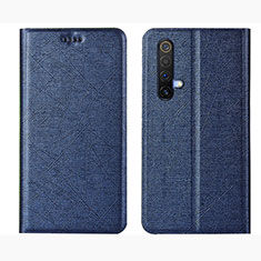 Coque Portefeuille Livre Cuir Etui Clapet L01 pour Realme X50 5G Bleu
