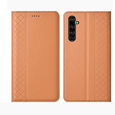 Coque Portefeuille Livre Cuir Etui Clapet L01 pour Realme X50 Pro 5G Orange