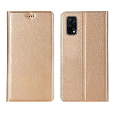 Coque Portefeuille Livre Cuir Etui Clapet L01 pour Realme X7 5G Or