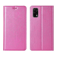 Coque Portefeuille Livre Cuir Etui Clapet L01 pour Realme X7 5G Rose