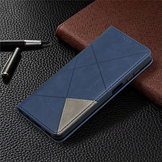 Coque Portefeuille Livre Cuir Etui Clapet L01 pour Samsung Galaxy A12 Bleu