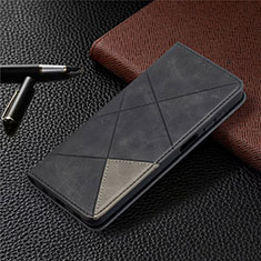 Coque Portefeuille Livre Cuir Etui Clapet L01 pour Samsung Galaxy A12 Nacho Noir