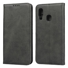 Coque Portefeuille Livre Cuir Etui Clapet L01 pour Samsung Galaxy A20e Noir
