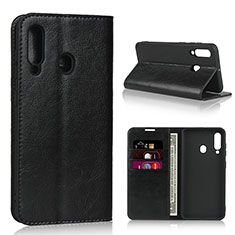 Coque Portefeuille Livre Cuir Etui Clapet L01 pour Samsung Galaxy A60 Noir