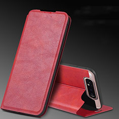 Coque Portefeuille Livre Cuir Etui Clapet L01 pour Samsung Galaxy A80 Rouge