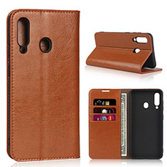 Coque Portefeuille Livre Cuir Etui Clapet L01 pour Samsung Galaxy M40 Orange