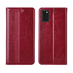 Coque Portefeuille Livre Cuir Etui Clapet L01 pour Samsung Galaxy M51 Vin Rouge
