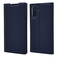 Coque Portefeuille Livre Cuir Etui Clapet L01 pour Samsung Galaxy Note 10 5G Bleu