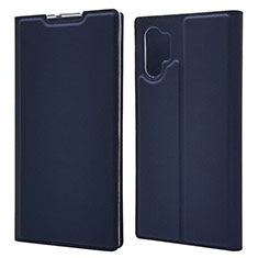 Coque Portefeuille Livre Cuir Etui Clapet L01 pour Samsung Galaxy Note 10 Plus Bleu