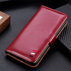 Coque Portefeuille Livre Cuir Etui Clapet L01 pour Samsung Galaxy Note 20 5G Vin Rouge