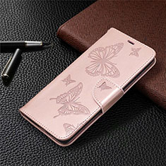 Coque Portefeuille Livre Cuir Etui Clapet L01 pour Samsung Galaxy S20 FE 4G Or Rose