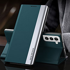 Coque Portefeuille Livre Cuir Etui Clapet L01 pour Samsung Galaxy S21 5G Vert