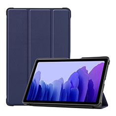 Coque Portefeuille Livre Cuir Etui Clapet L01 pour Samsung Galaxy Tab A7 4G 10.4 SM-T505 Bleu