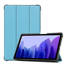 Coque Portefeuille Livre Cuir Etui Clapet L01 pour Samsung Galaxy Tab A7 4G 10.4 SM-T505 Bleu Ciel