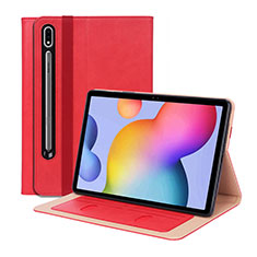 Coque Portefeuille Livre Cuir Etui Clapet L01 pour Samsung Galaxy Tab S7 Plus 5G 12.4 SM-T976 Rouge