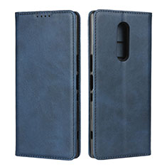 Coque Portefeuille Livre Cuir Etui Clapet L01 pour Sony Xperia 1 Bleu