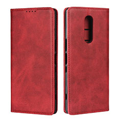 Coque Portefeuille Livre Cuir Etui Clapet L01 pour Sony Xperia XZ4 Rouge
