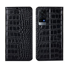 Coque Portefeuille Livre Cuir Etui Clapet L01 pour Vivo X60 5G Noir