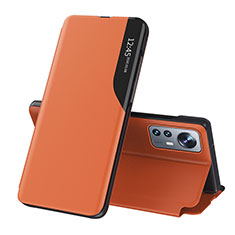 Coque Portefeuille Livre Cuir Etui Clapet L01 pour Xiaomi Mi 12 5G Orange