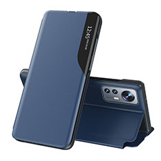 Coque Portefeuille Livre Cuir Etui Clapet L01 pour Xiaomi Mi 12 Pro 5G Bleu