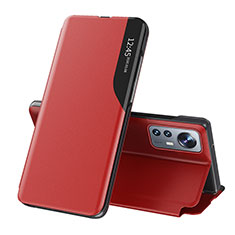Coque Portefeuille Livre Cuir Etui Clapet L01 pour Xiaomi Mi 12 Pro 5G Rouge