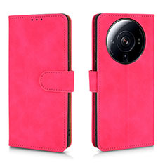 Coque Portefeuille Livre Cuir Etui Clapet L01 pour Xiaomi Mi 12 Ultra 5G Rose Rouge