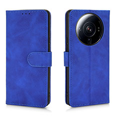 Coque Portefeuille Livre Cuir Etui Clapet L01 pour Xiaomi Mi 12S Ultra 5G Bleu
