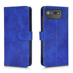 Coque Portefeuille Livre Cuir Etui Clapet L01Z pour Asus ROG Phone 6 Pro Bleu