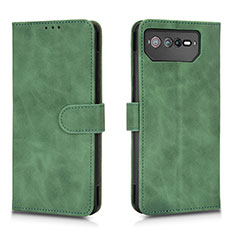Coque Portefeuille Livre Cuir Etui Clapet L01Z pour Asus ROG Phone 6 Pro Vert