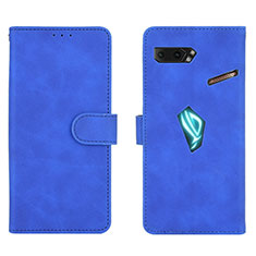 Coque Portefeuille Livre Cuir Etui Clapet L01Z pour Asus ROG Phone II ZS660KL Bleu