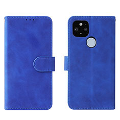 Coque Portefeuille Livre Cuir Etui Clapet L01Z pour Google Pixel 5a 5G Bleu