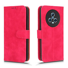 Coque Portefeuille Livre Cuir Etui Clapet L01Z pour Huawei Honor Magic5 5G Rose Rouge
