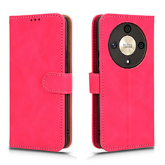 Coque Portefeuille Livre Cuir Etui Clapet L01Z pour Huawei Honor Magic6 Lite 5G Rose Rouge