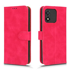 Coque Portefeuille Livre Cuir Etui Clapet L01Z pour Huawei Honor X5 Rose Rouge