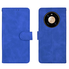 Coque Portefeuille Livre Cuir Etui Clapet L01Z pour Huawei Mate 40 Pro Bleu