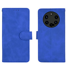 Coque Portefeuille Livre Cuir Etui Clapet L01Z pour Huawei Mate 40 Pro+ Plus Bleu