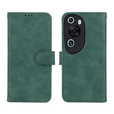 Coque Portefeuille Livre Cuir Etui Clapet L01Z pour Huawei P60 Art Vert