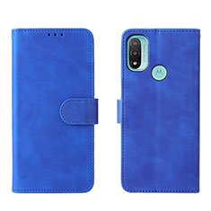 Coque Portefeuille Livre Cuir Etui Clapet L01Z pour Motorola Moto E20 Bleu