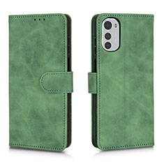 Coque Portefeuille Livre Cuir Etui Clapet L01Z pour Motorola Moto E32 Vert