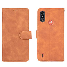 Coque Portefeuille Livre Cuir Etui Clapet L01Z pour Motorola Moto E7 Power Marron