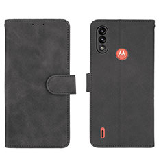 Coque Portefeuille Livre Cuir Etui Clapet L01Z pour Motorola Moto E7 Power Noir