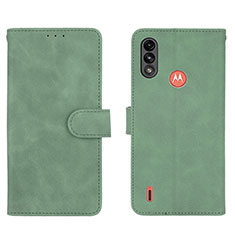 Coque Portefeuille Livre Cuir Etui Clapet L01Z pour Motorola Moto E7 Power Vert