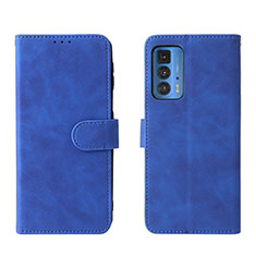 Coque Portefeuille Livre Cuir Etui Clapet L01Z pour Motorola Moto Edge 20 Pro 5G Bleu