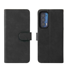 Coque Portefeuille Livre Cuir Etui Clapet L01Z pour Motorola Moto Edge (2021) 5G Noir