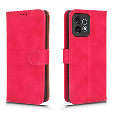 Coque Portefeuille Livre Cuir Etui Clapet L01Z pour Motorola Moto Edge 40 Pro 5G Rose Rouge