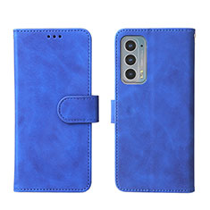 Coque Portefeuille Livre Cuir Etui Clapet L01Z pour Motorola Moto Edge Lite 5G Bleu