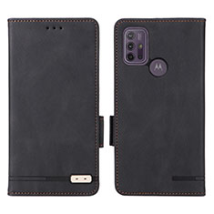 Coque Portefeuille Livre Cuir Etui Clapet L01Z pour Motorola Moto G10 Noir