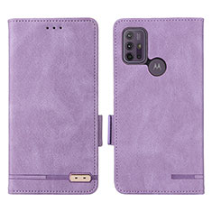 Coque Portefeuille Livre Cuir Etui Clapet L01Z pour Motorola Moto G10 Violet