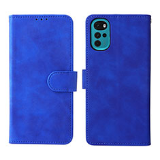 Coque Portefeuille Livre Cuir Etui Clapet L01Z pour Motorola Moto G22 Bleu
