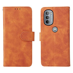 Coque Portefeuille Livre Cuir Etui Clapet L01Z pour Motorola Moto G41 Marron